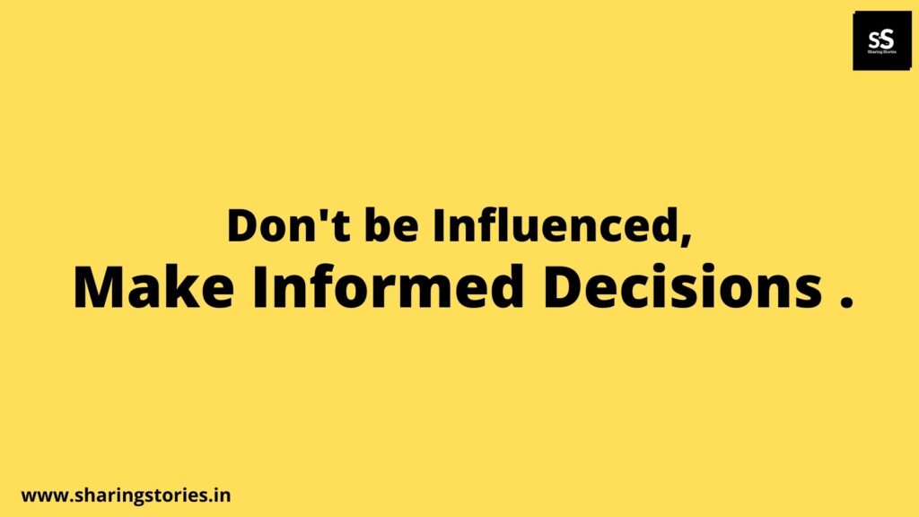 Make Informed Decisions Sharing Stories