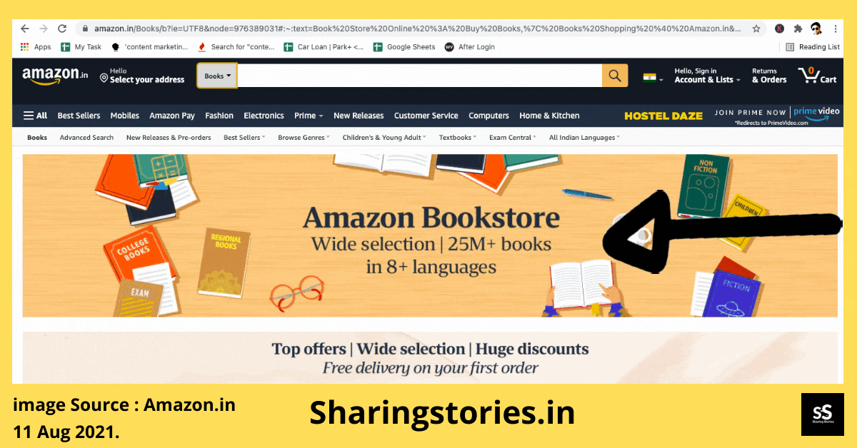 How many books are listed in AMazon India